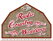 Rustic Country Wedding website logo, barn design